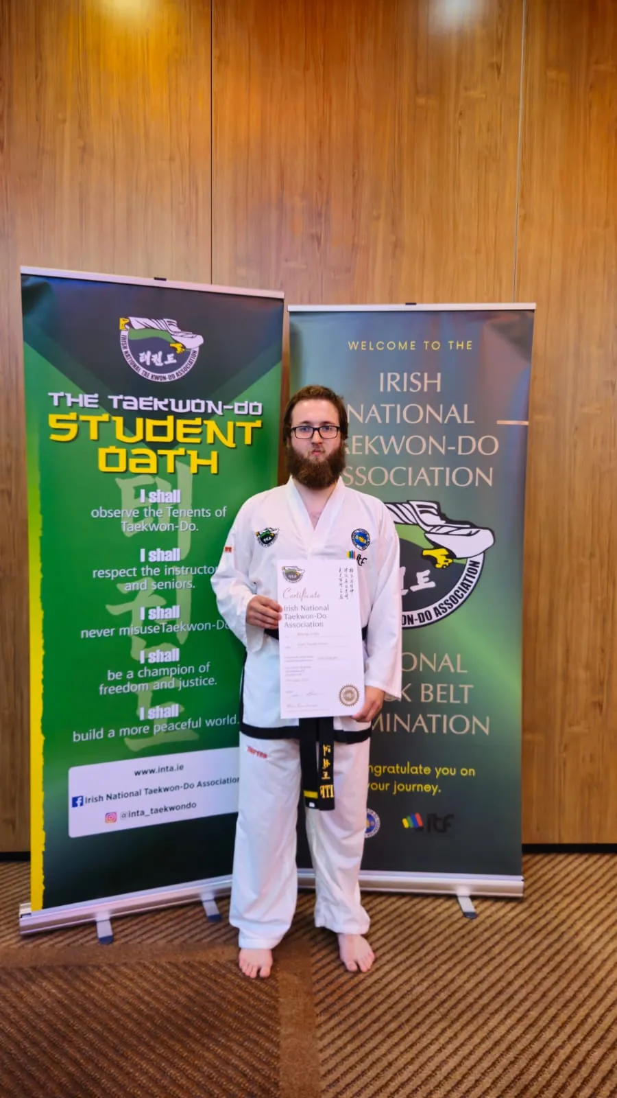 Receiving 2nd Dan